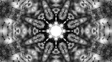 arka plan siyah bir zemin üzerine beyaz parçacıkların. kaleydoskop arka plan. 3D render