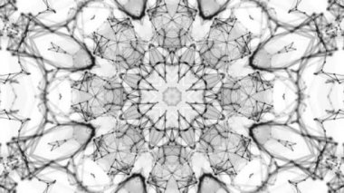 arka plan siyah bir zemin üzerine beyaz parçacıkların. kaleydoskop arka plan. 3D render