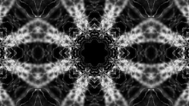 arka plan siyah bir zemin üzerine beyaz parçacıkların. kaleydoskop arka plan. 3D render