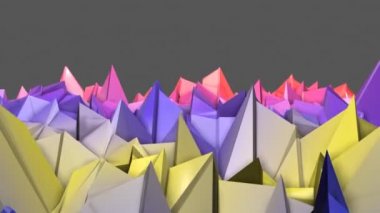 Düşük poli poligonal arka plan yavaşça. 3D render