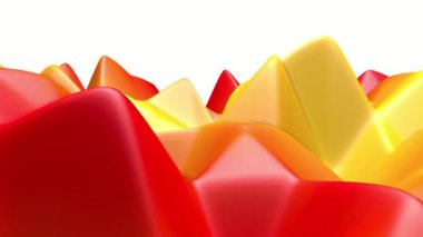 vinçlerin dalgalı düşük poligon yüzey. arka plan. 3D render