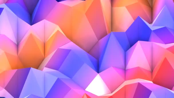 arrière-plan polygonal bas se déplaçant lentement. rendu 3D 