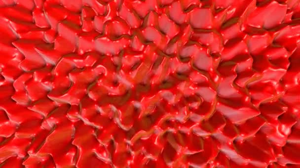 Красный Трехмерный Абстрактный Фон Деформирующая Плоскость Рендеринг — стоковое видео