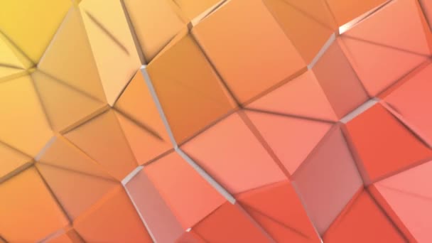 Deformando Plano Poligonal Bajo Fondo Abstracto Renderizado — Vídeo de stock