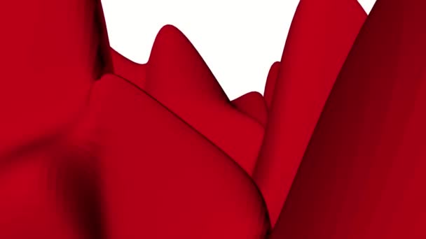 Gonflement Surface Rouge Ondulée Fond Abstrait Rendu — Video