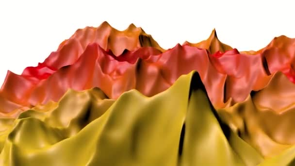 Deforming Undulating Multi Colored Surface Abstract Background Rendering — Stock Video