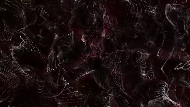 particules blanches se déplaçant lentement sur un fond noir. fond abstrait. rendu 3D 