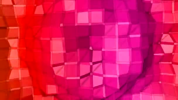 Verformung Der Welligen Niedrig Polygonalen Oberfläche Abstrakter Hintergrund Darstellung — Stockvideo
