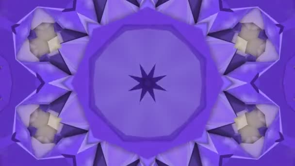 Abstract Three Dimensional Kaleidoscope Background Rendering — Stock Video