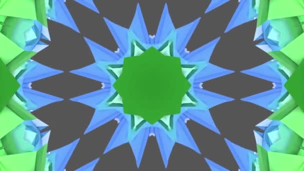 Abstract Three Dimensional Kaleidoscope Background Rendering — Stock Video