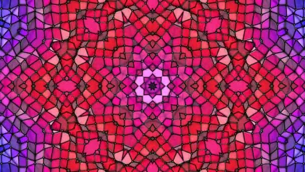 Abstrakter Dreidimensionaler Kaleidoskop Hintergrund Darstellung — Stockvideo