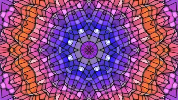 Abstrakter Dreidimensionaler Kaleidoskop Hintergrund Darstellung — Stockvideo