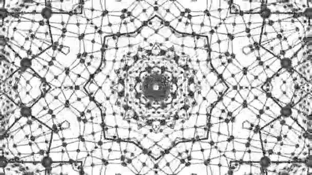Abstraktní Pozadí Trojrozměrné Kaleidoskop Vykreslování — Stock video