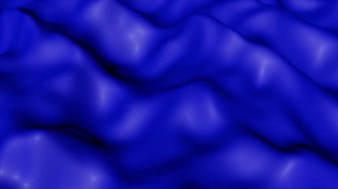 parlak mavi yüzey sallayarak. Soyut dalga geçmiş. 3D render