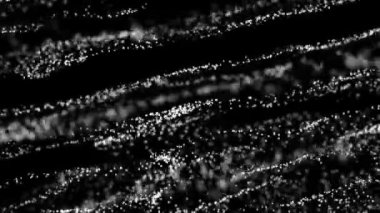 Beyaz parçacıklar bir siyah arka plan üzerine yavaşça. arka plan. 3D render