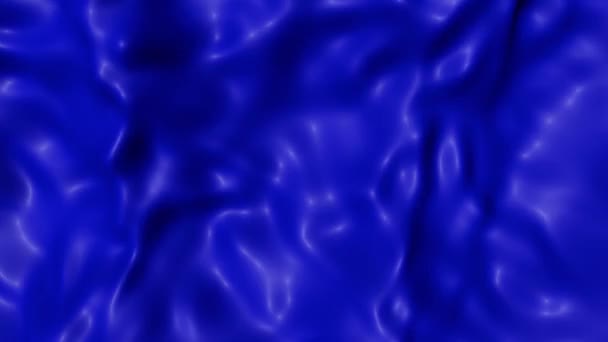 Superfície Azul Brilhante Acenando Fundo Onda Abstrato Renderização — Vídeo de Stock