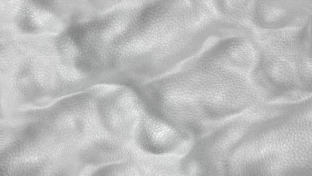 Oppervlakte Van Witte Huid Zwaaien Abstracte Achtergrond Van Golf Rendering — Stockvideo