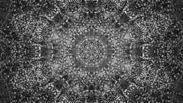 Геометрические Узоры Движущихся Белых Частиц Абстрактный Фон Рендеринг — стоковое видео