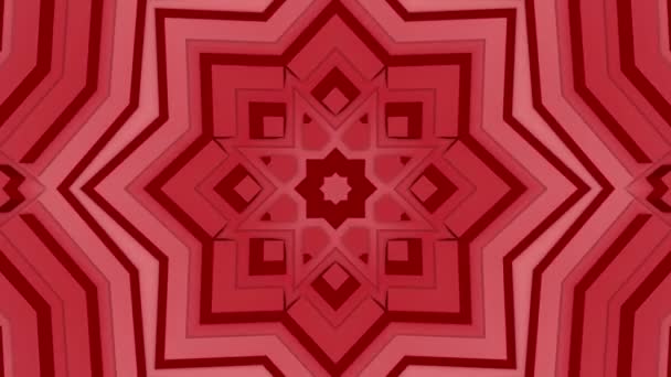 Geometric Patterns Red Color Abstract Background Rendering — Stock Video