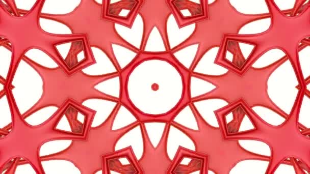 Geometric Patterns Red Color Abstract Background Rendering — Stock Video