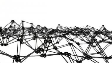 Soyut deforme ağ yapısı. arka plan. 3D render