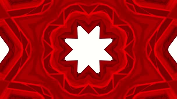 Patrones Geométricos Color Rojo Fondo Abstracto Renderizado — Vídeos de Stock