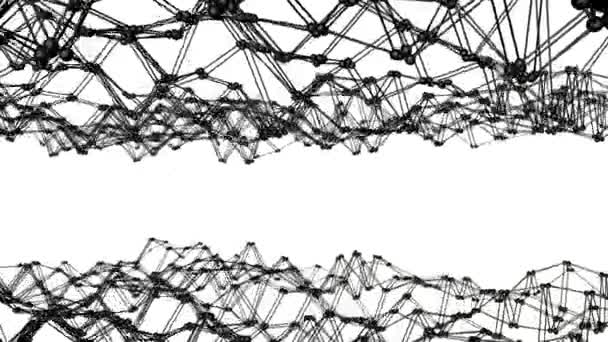 Abstrakte Deformierte Netzwerkstruktur Hintergrund Darstellung — Stockvideo
