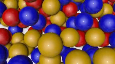 Üç boyutlu renkli topları karşı beyaz bir arka plan atlama vardır. 3D render