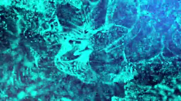 Particules Volent Sur Fond Bleu Clair Abstraction Espace Rendement Profondeur — Video