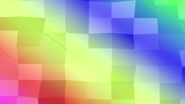 Farbige Low Poly Ebene Verformt Sich Langsam Abstrakter Hintergrund Darstellung — Stockvideo