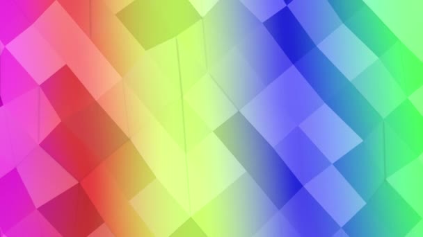 Plano Polivinílico Bajo Color Deforma Lentamente Fondo Abstracto Renderizado — Vídeos de Stock