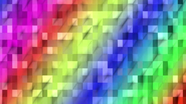彩色低聚平面慢慢变形 抽象的背景 — 图库视频影像