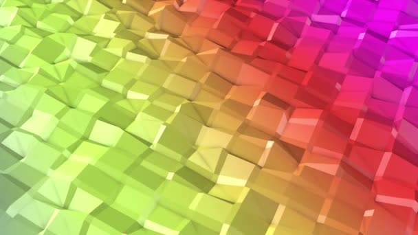 poly plan bas coloré se déforme lentement. fond abstrait. rendu 3D 