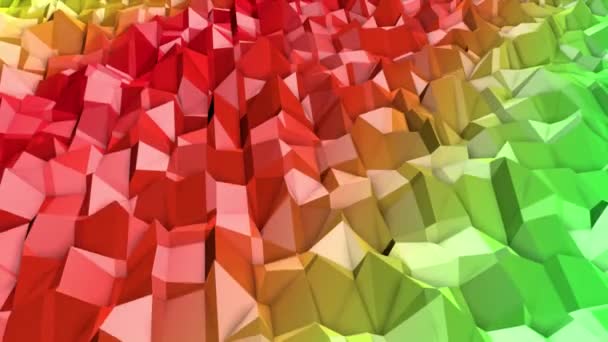 poly plan bas coloré se déforme lentement. fond abstrait. rendu 3D 