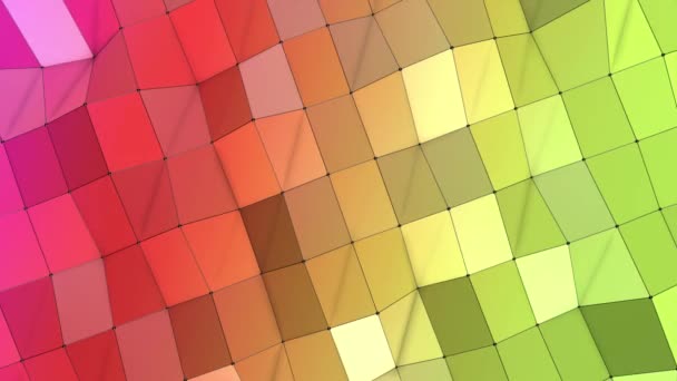 Plano Polivinílico Bajo Color Deforma Lentamente Fondo Abstracto Renderizado — Vídeos de Stock