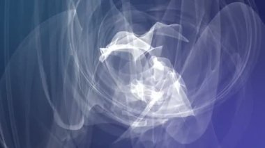 yavaş hareket bir mavi arka planı beyaz soyut resim. 3D render