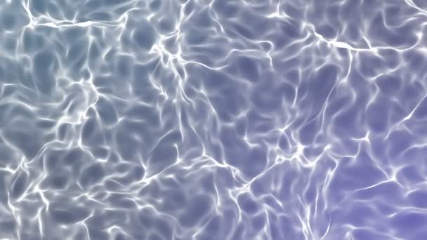 青色の背景に白い波の表面 レンダリング — ストック動画