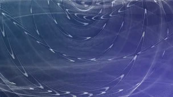 Белая Абстрактная Фигура Медленно Движется Голубом Фоне Рендеринг — стоковое видео