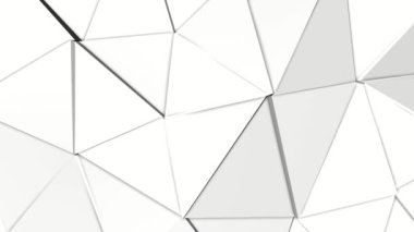 Beyaz vinçlerin üç boyutlu arka plan. Düşük poli soyutlama. 3D render