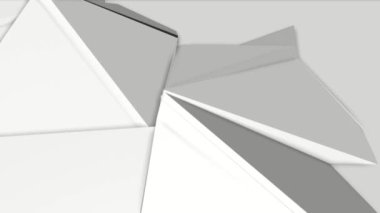 Beyaz vinçlerin üç boyutlu arka plan. Düşük poli soyutlama. 3D render