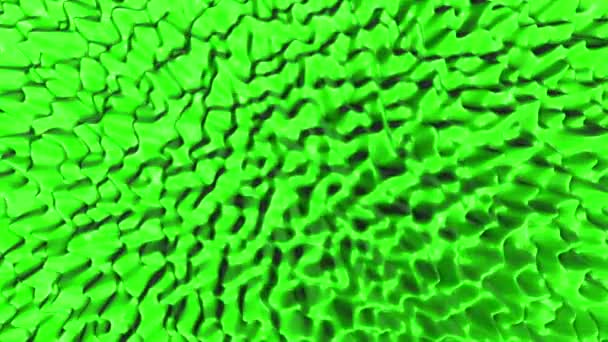 Groene Driedimensionale Abstracte Achtergrond Vervormen Vliegtuig Rendering — Stockvideo