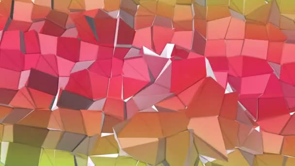 Deforming Low Polygonal Plane Abstract Background Rendering — Stock Video