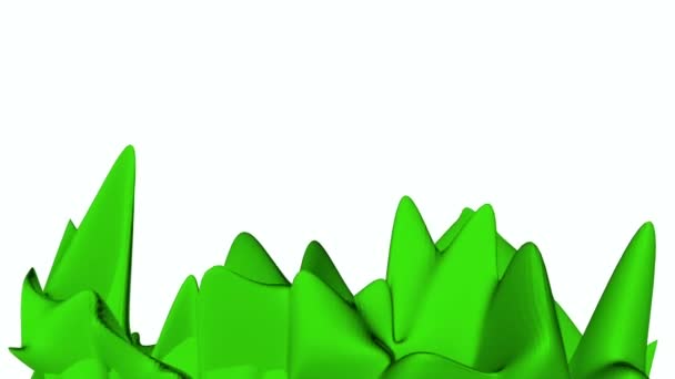 Опухание Волнистой Зеленой Поверхности Абстрактный Фон Рендеринг — стоковое видео