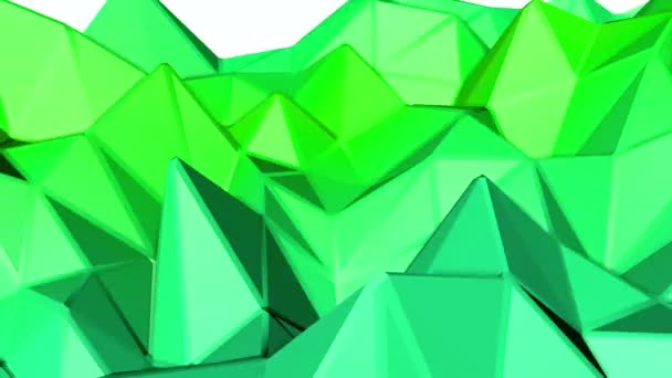 Παραμορφωτικά Κυματιστή Πράσινη Επιφάνεια Αφηρημένα Φόντο Rendering — Αρχείο Βίντεο