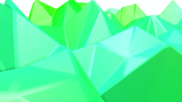 Deformieren Wellenförmige Grüne Oberfläche Abstrakter Hintergrund Darstellung — Stockvideo