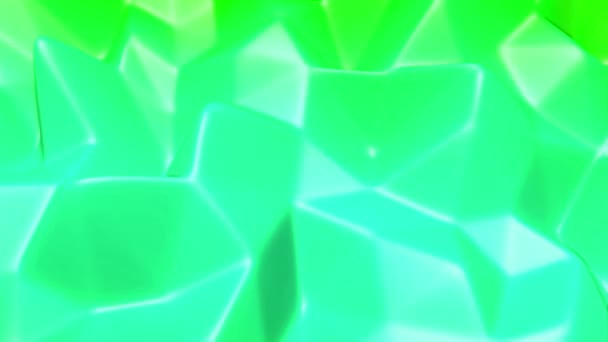 Superficie Verde Ondulante Deformante Sfondo Astratto Rendering — Video Stock