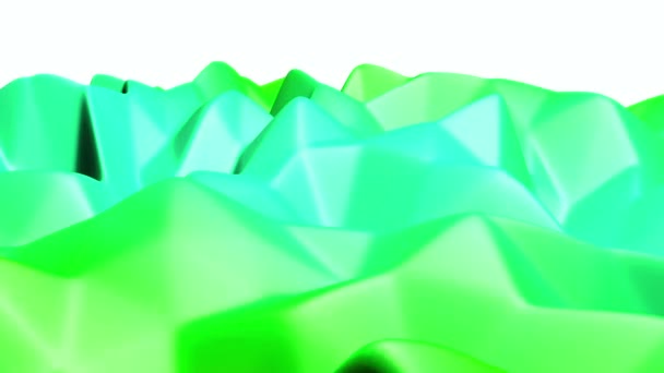 Vervormen Golvende Groene Oppervlak Abstracte Achtergrond Rendering — Stockvideo