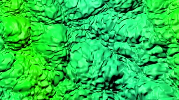 Deformando Ondulante Superficie Verde Fondo Abstracto Renderizado — Vídeo de stock