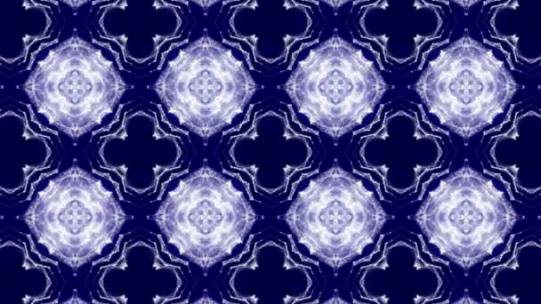 Motif Abstrait Particules Lumineuses Mouvement Émises Par Une Lueur Bleue — Video