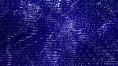 siyah bir arka plan üzerinde beyaz parçacıklar mavi ışınları ile yavaşça. arka plan. 3D render